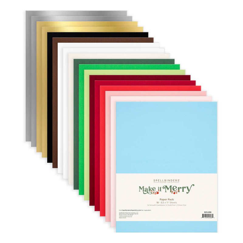 Spellbinders Cardstock Pack - Make It Merry, SCS-296