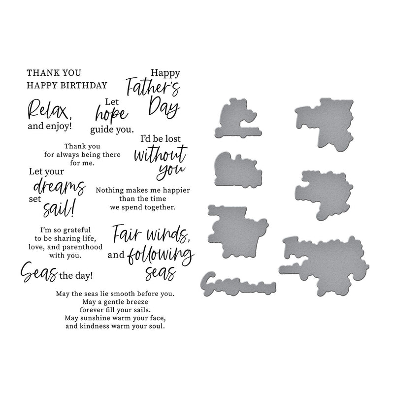 Spellbinders Stamp & Die Set - Fair Winds Sentiments, SDS-193 by: Dawn Woleslagle