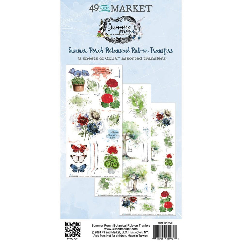 49 & Market Rub-On Transfers: Botanical - Summer Porch, SP-27761