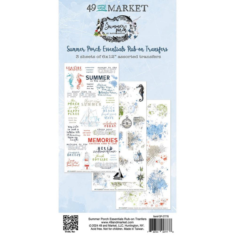 49 & Market Rub-On Transfers: Essentials - Summer Porch, SP-27778