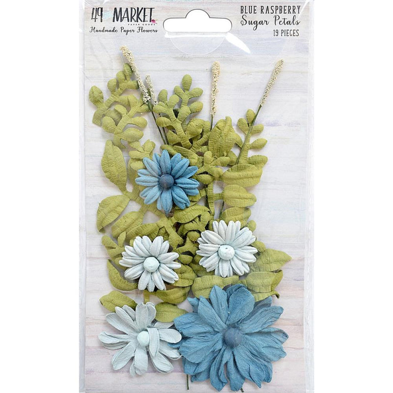 49 and Market Paper Flowers - Sugar Petals - Blue Raspberry, SPF-32372