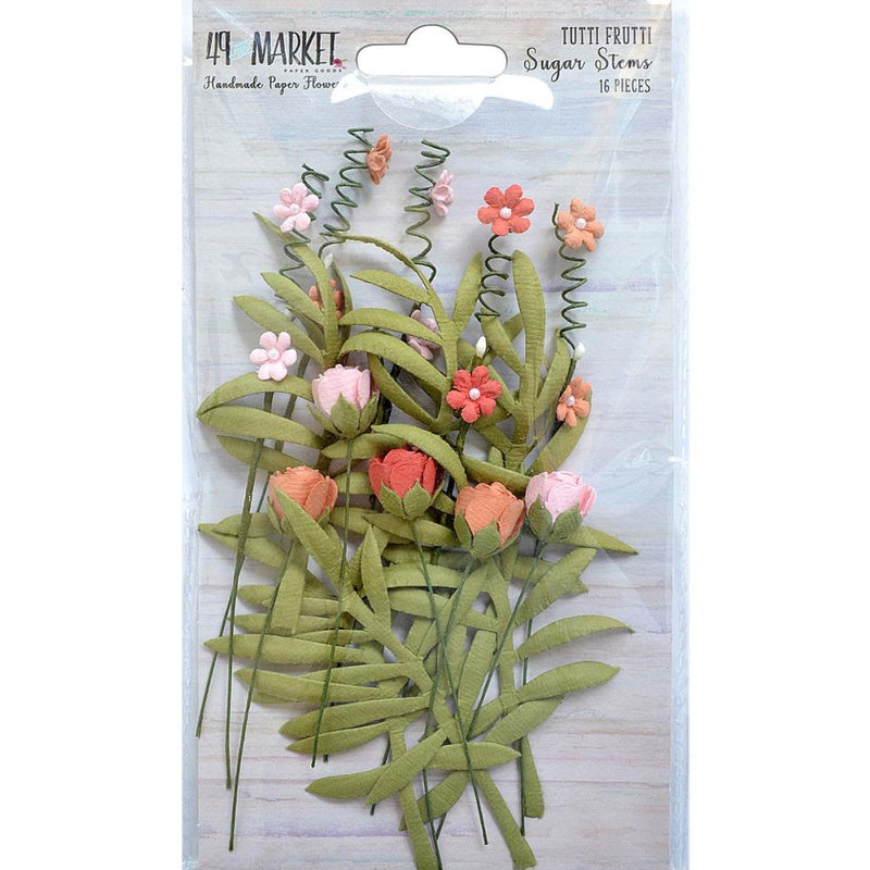 49 and Market Paper Flowers - Sugar Stems - Tutti Frutti, SSF-32327