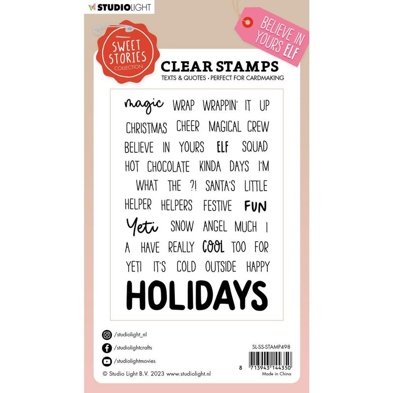 Studio Light Clear Stamps -Text & Quotes - Believe in Yours Elf, STAMP498