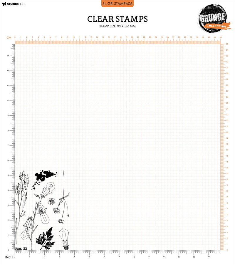 Studio Light Grunge Clear Stamps - Botanical Elements, STAMP606