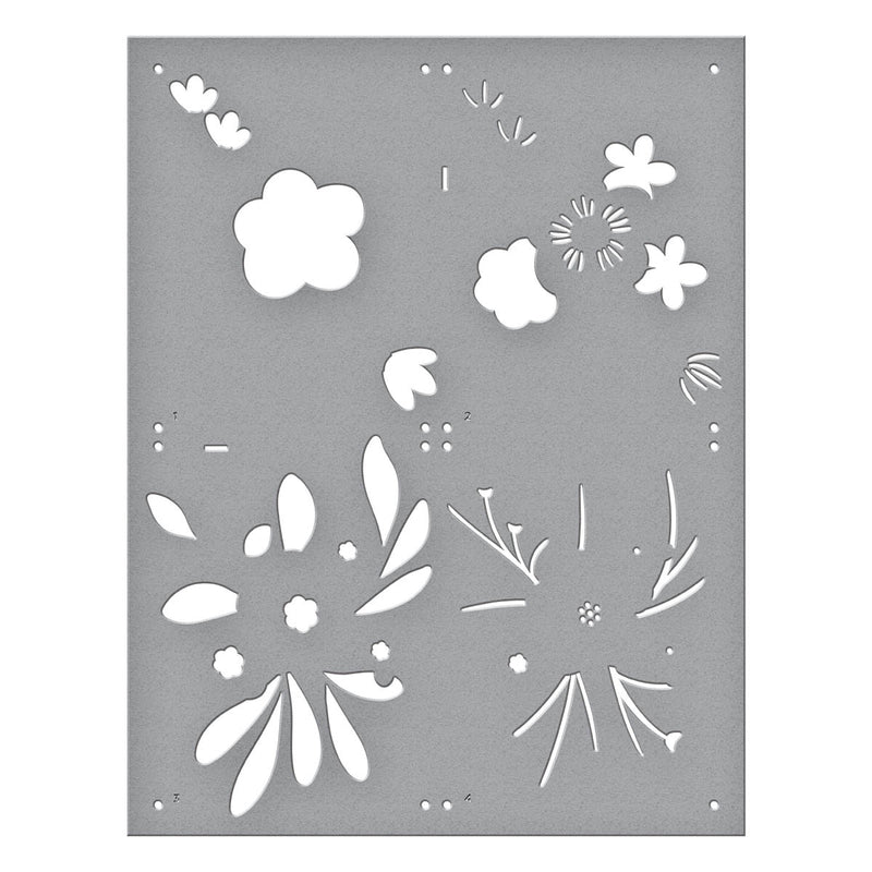 Spellbinders Stencil Set - Hello Blooms, STN-063