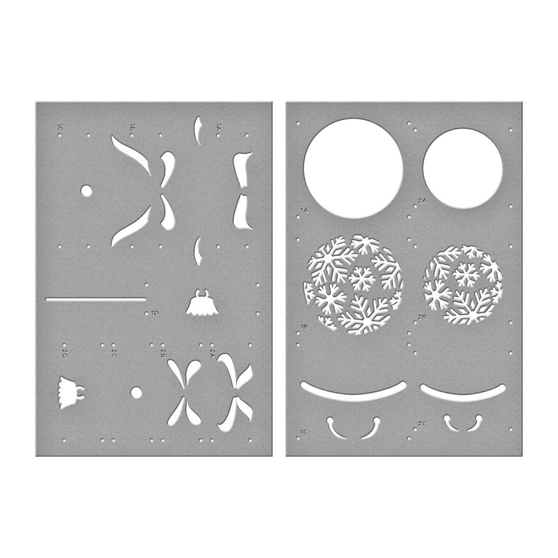 Spellbinders Stencil - Snowflake Ornaments, STN-065