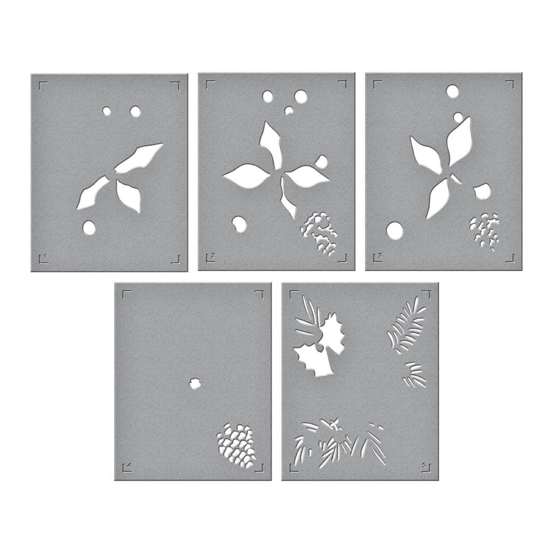 Spellbinders - Glimmer Full Bloom Poinsettia Hot Foil Plate & Stencil Bundle, BD-0774