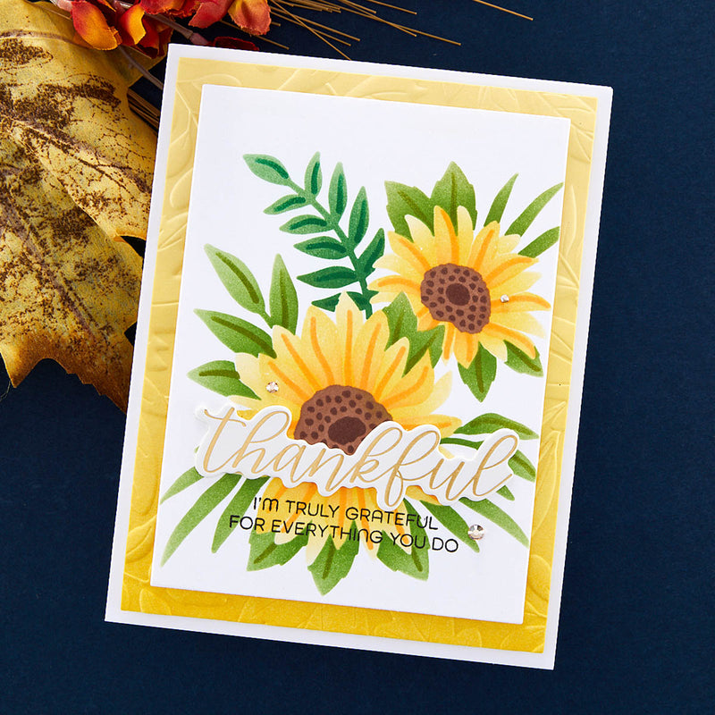 Spellbinders Layering Stencil Set - Layered Sunflower, STN-071