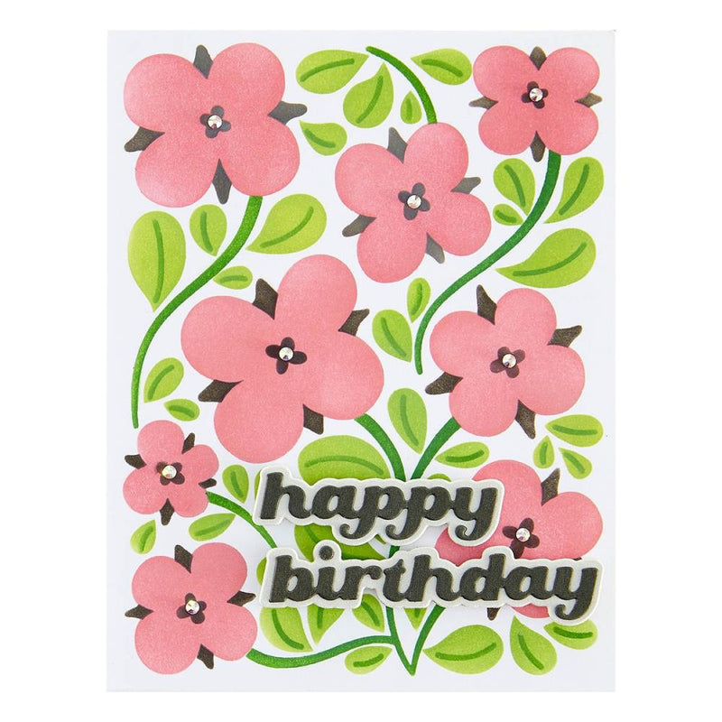 Spellbinders Layering Stencil Set - Blossoming Flowers Layered, STN-075