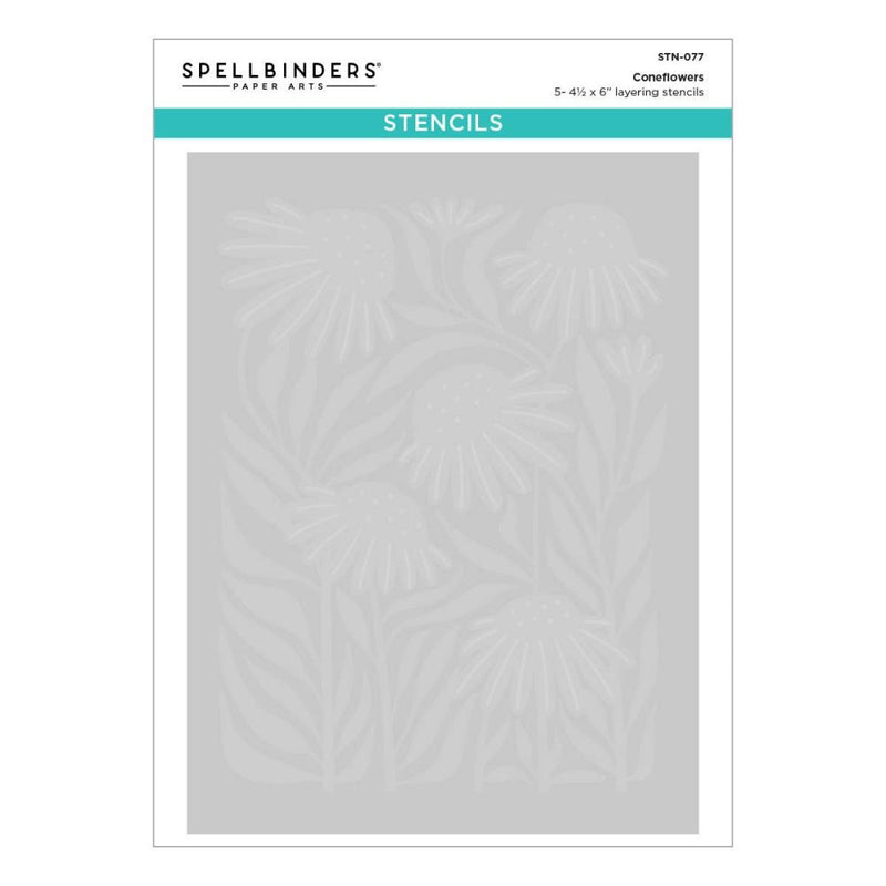 Spellbinders Layering Stencil Set - Coneflowers, STN-077