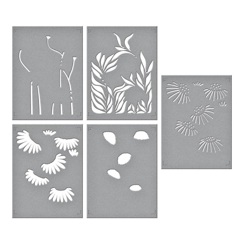 Spellbinders Layering Stencil Set - Coneflowers, STN-077