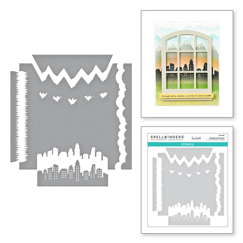 Spellbinders Stencil - Background Scapes, STN-083 by: Tina Smith