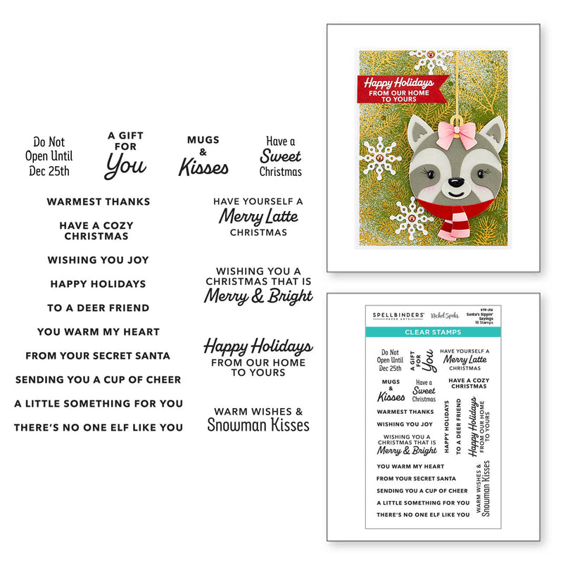 Spellbinders Clear Stamp Set - Santa's Sippin' Sayings, STP-212 by: Nichol Sphor