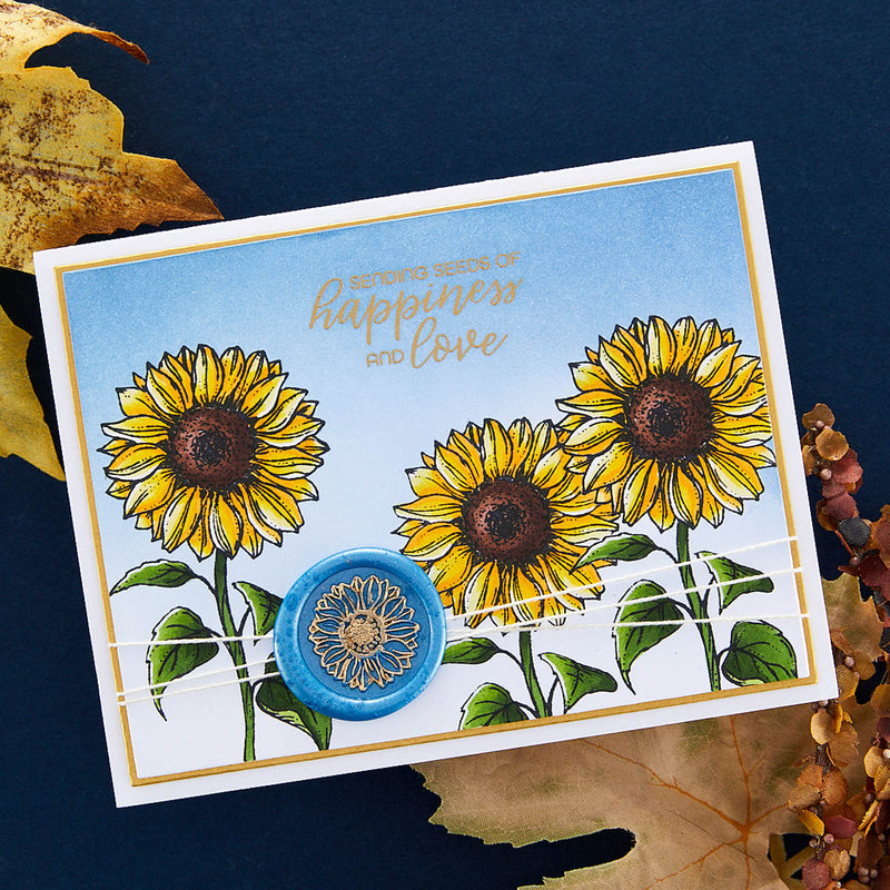 Spellbinders Clear Stamp Set - Sunflower Greetings, STP-213