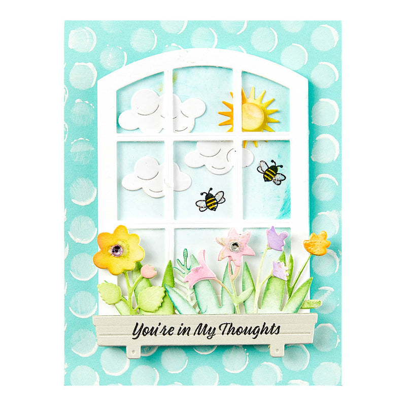 Spellbinders Clear Stamp Set - Sending Sunshine Sentiments, STP-222 by: Tina Smith