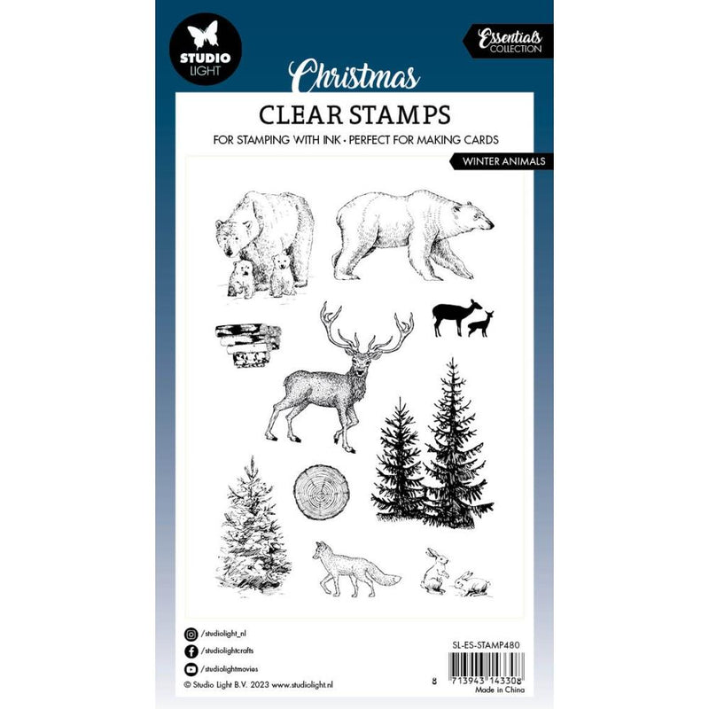 Studio Light Essentials Clear Stamps - Winter Animals, Stamp480