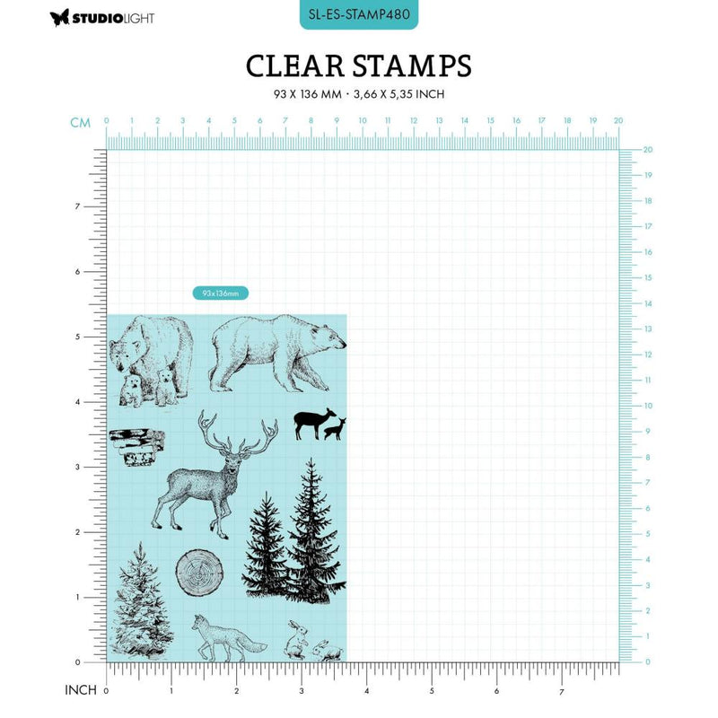 Studio Light Essentials Clear Stamps - Winter Animals, Stamp480