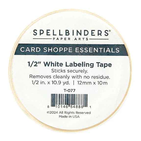 Spellbinders - White Labeling Tape 1/2", T-077