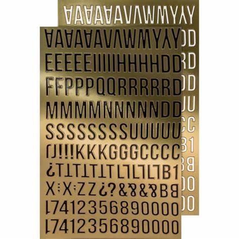 *Tim Holtz Idea-ology Metallic Stickers - Alpha Gold, TH93560  Retired