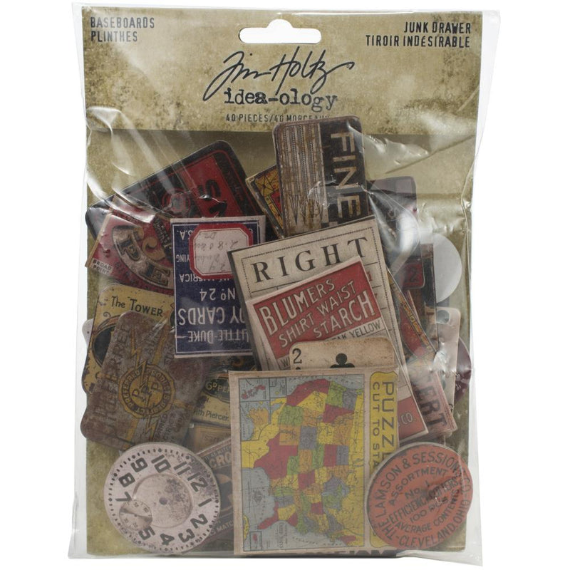 Tim Holtz Idea-ology - Junk Dawer 40Pc, TH94044