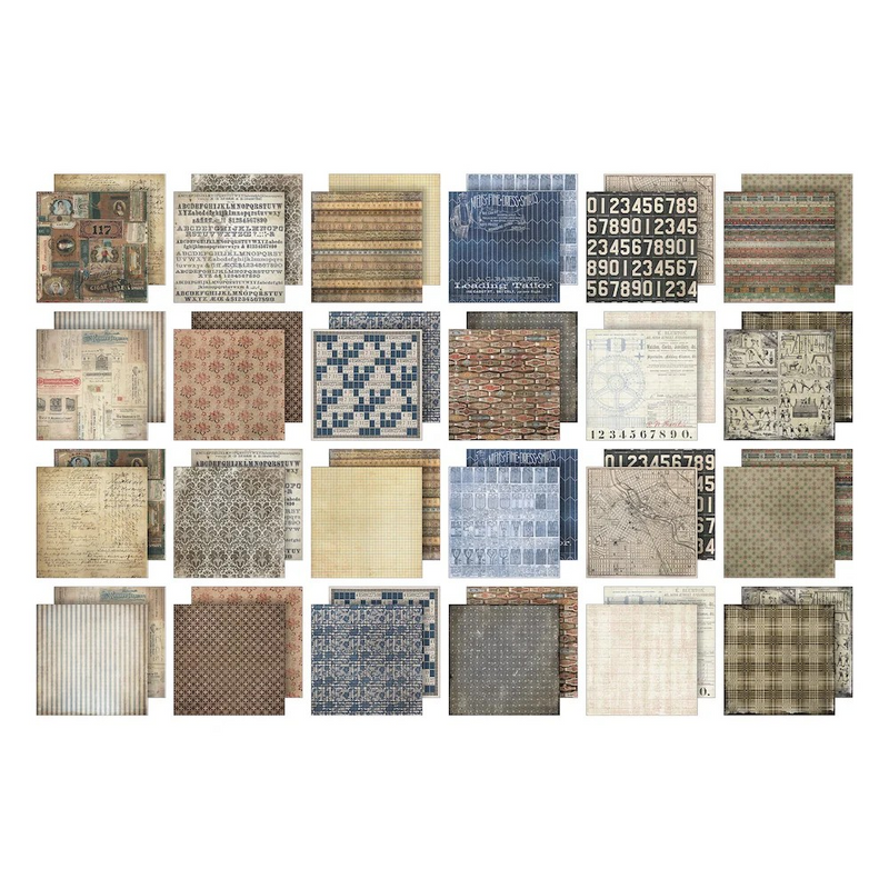 Coming Soon - Tim Holtz Paper Stash 2025 Vault Release 12"X12" - Dapper, TH94423