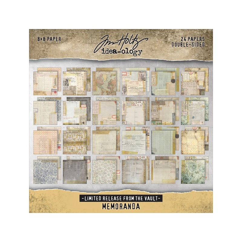 Coming Soon - Tim Holtz idea-ology Paper Stash 2025 Vault Release - 8x8 - I Want It All Bundle, IWIA8x8