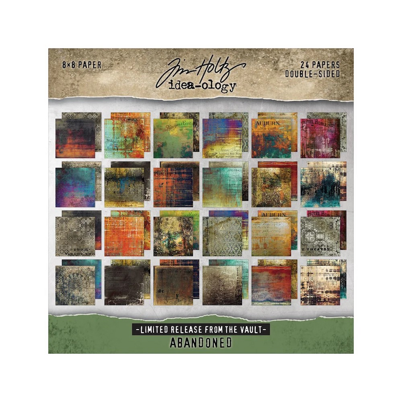 Coming Soon - Tim Holtz Paper Stash 2025 Vault Release 8"X8" - Abandoned, TH94430