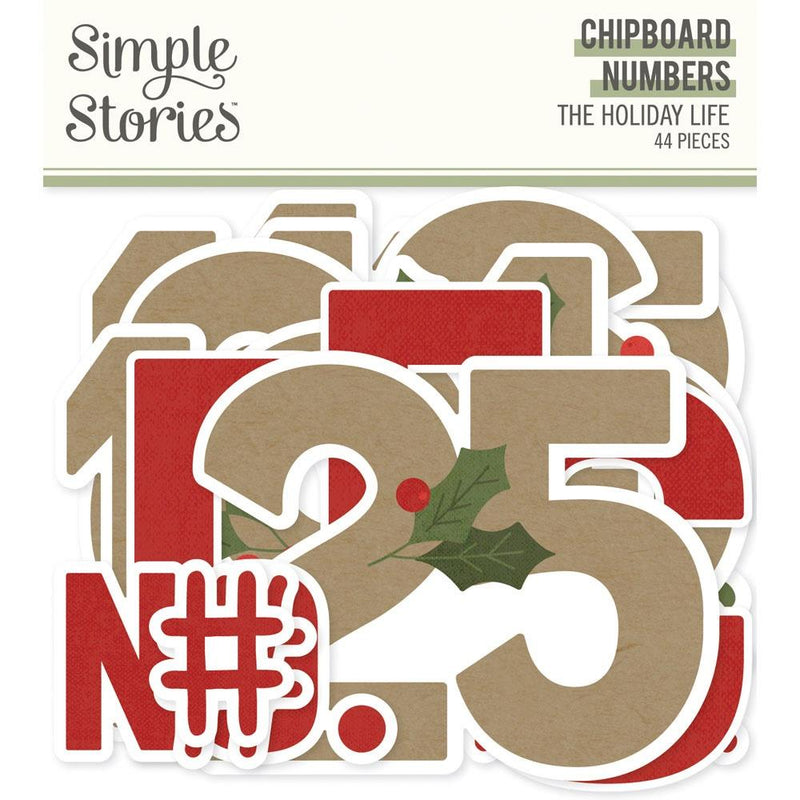 Simple Stories - The Holiday Life - Chipboard Numbers, THL20524