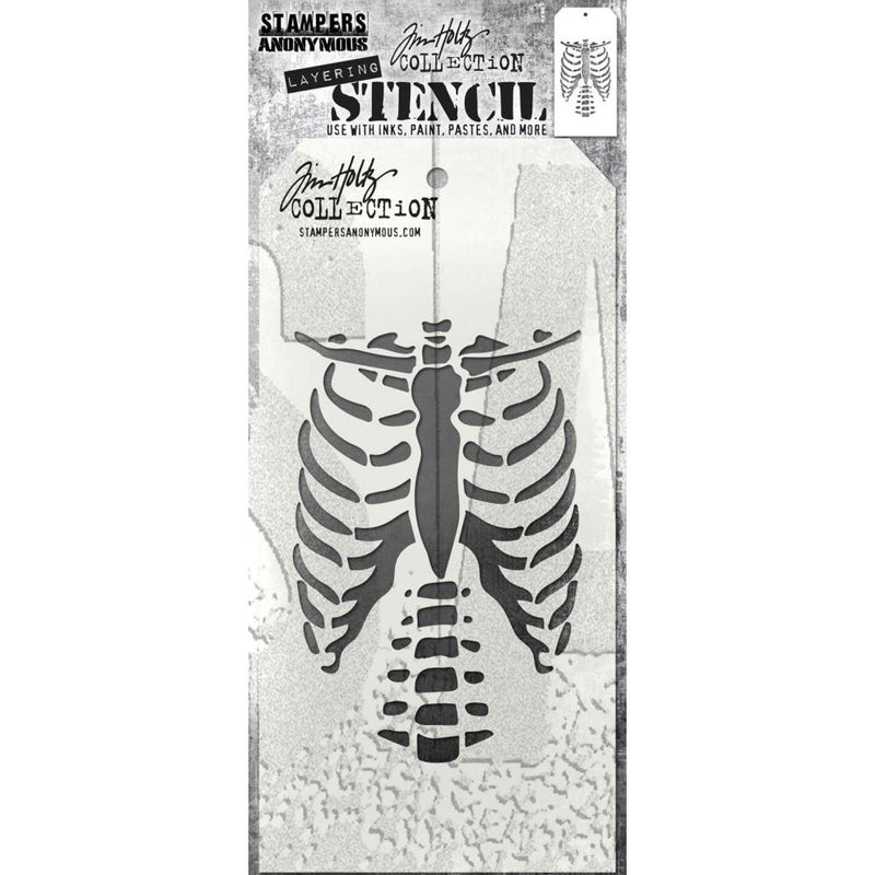 Stampers Anonymous Layering Stencil - Bones, THS185 by: Tim Holtz