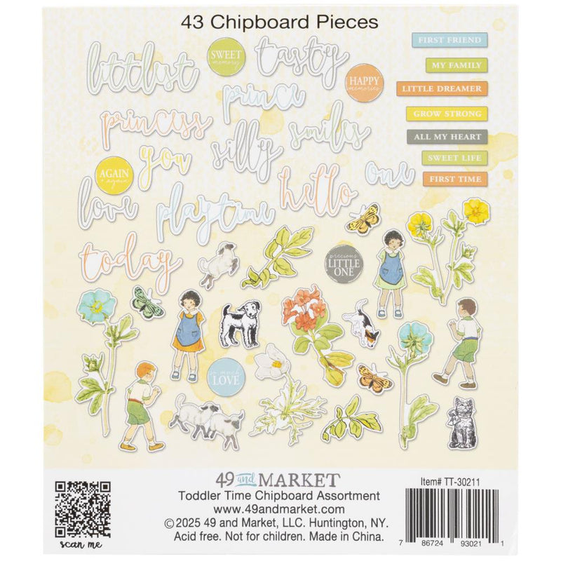 49 & Market Chipboard Set - Toddler Time, TT-30211