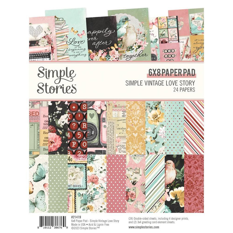 Simple Stories - 6x8 Paper Pad - Simple Vintage Love Story, VLO21419