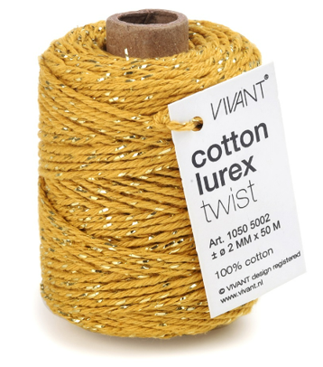 Vivant - Lurex Cotton Cord - Ochre/Kurkuma, 1050.5002.56