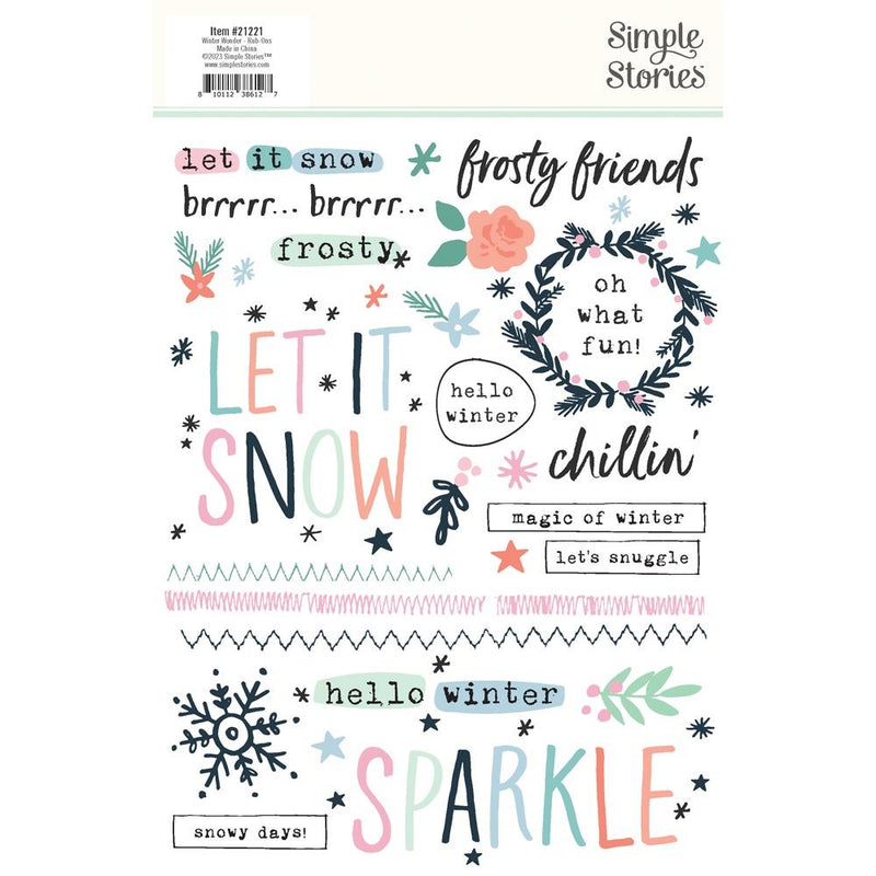 Simple Stories - Rub-Ons - Winter Wonder, WNW21221