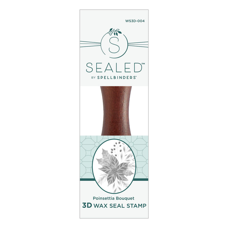 Spellbinders - 3D Wax Seal Stamp - Poinsettia, WS3D-004