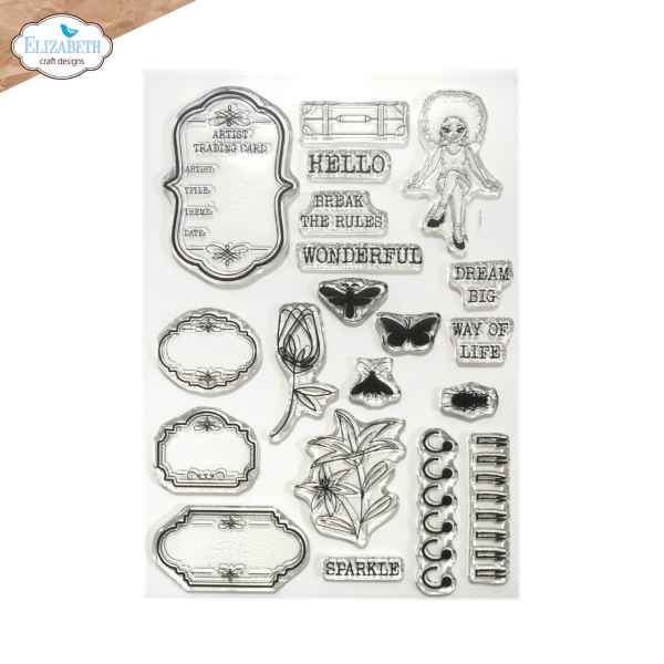 Elizabeth Craft Designs - ATC Special Kit Die & Stamp ONLY (no journal),  K018