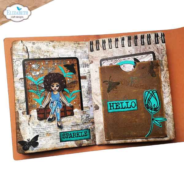 Elizabeth Craft Designs - ATC Special Kit Die & Stamp ONLY (no journal),  K018