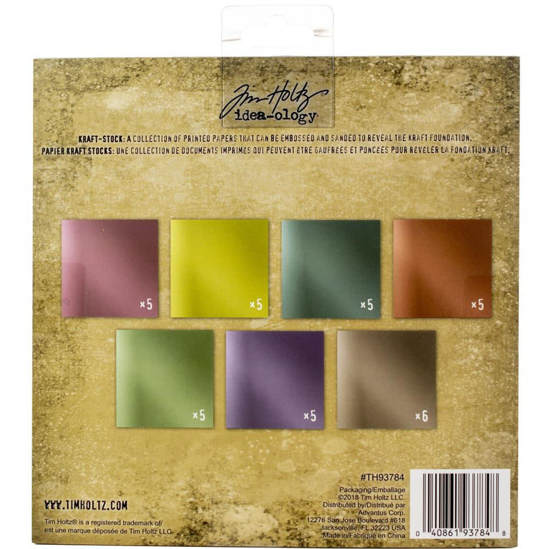 Tim Holtz Idea-Ology Kraft-stock Metallic Confections, 8"X8" 36/Pc, TH93784, Retired