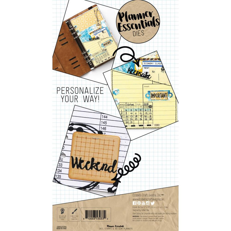 Elizabeth Craft Designs Dies - Planner Pocket 2, 1609