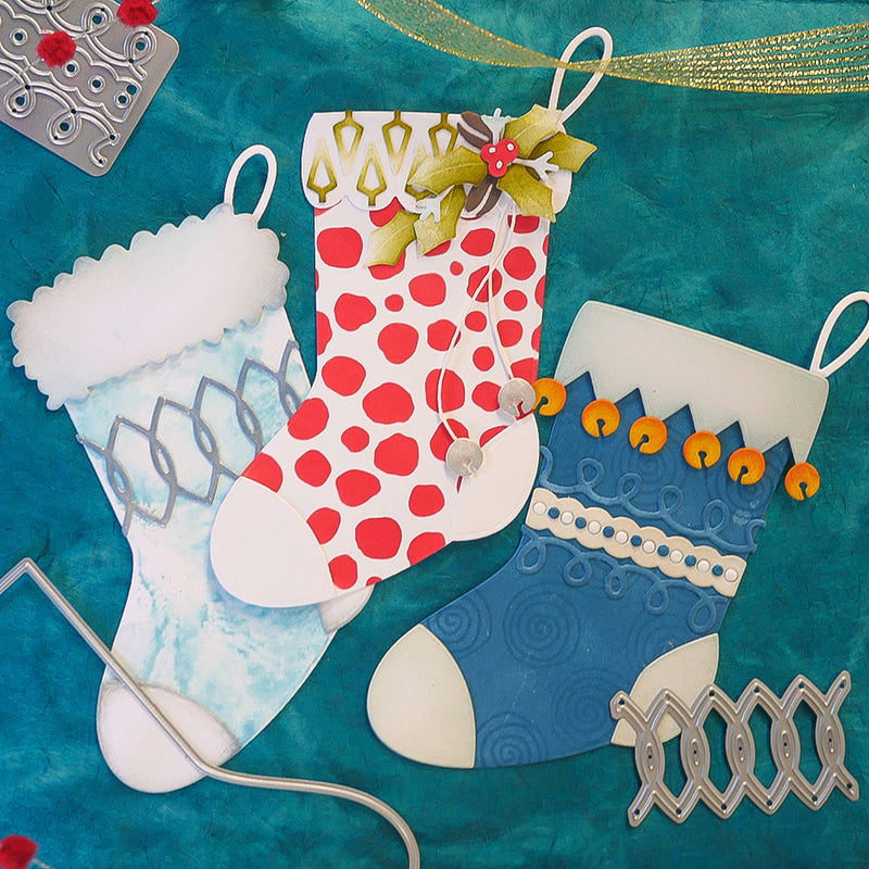 Eliazbeth Craft Design Dies - Holiday Stocking, 1995