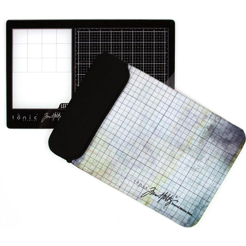 Tim Holtz Travel Glass Media Mat 10.25"X15.5" - LEFT-HANDED, 2632E