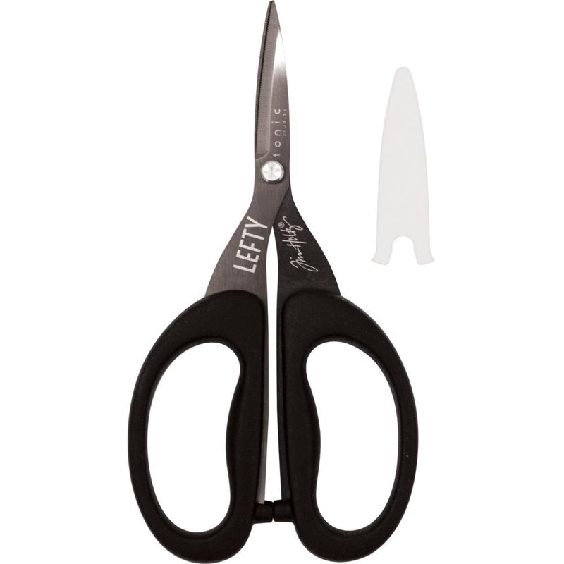 Tim Holtz Non-Stick Titanium Micro Serrated Mini Snips 5" - Left-Handed, 2785E