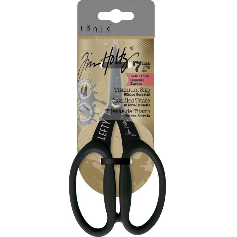 Tim Holtz Non-Stick Titanium Micro Serrated Scissors 7" - LEFTY, 2786E