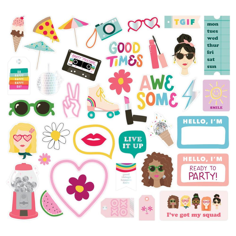 Heidi Swapp - Damask Love - Life's A Party Ephemera 40Pc, 34010656