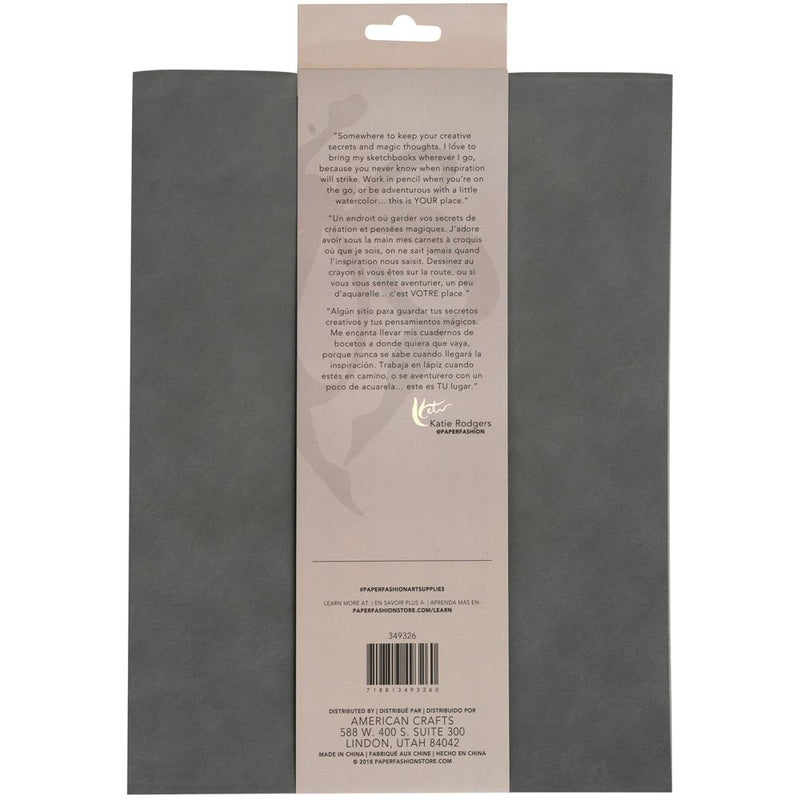 Paper Fashion Paper Heavyweight Paper Pad 9"X12" 60Pc - Gray 80lb, 349326