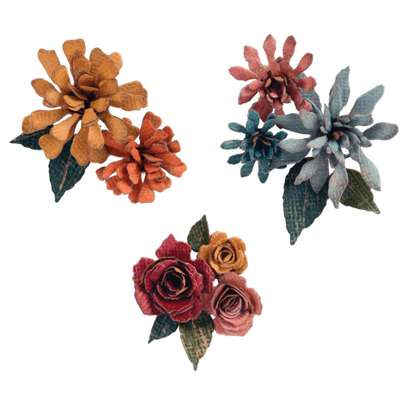 Sizzix Thinlits Die Set - Tiny Tattered Florals w/Quilling Tool, 660227 by: Tim Holtz