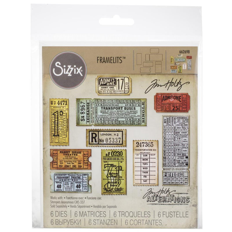 Sizzix Thinlits Die Set - Ticket Booth, 662698 by: Tim Holtz