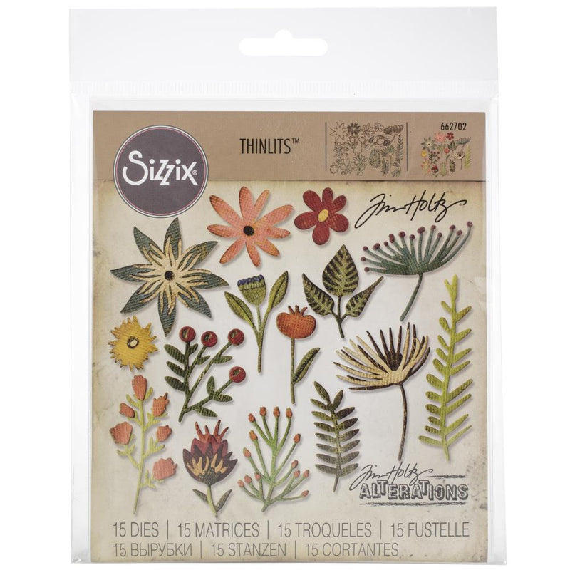 Sizzix Thinlits Die Set - Funky Floral