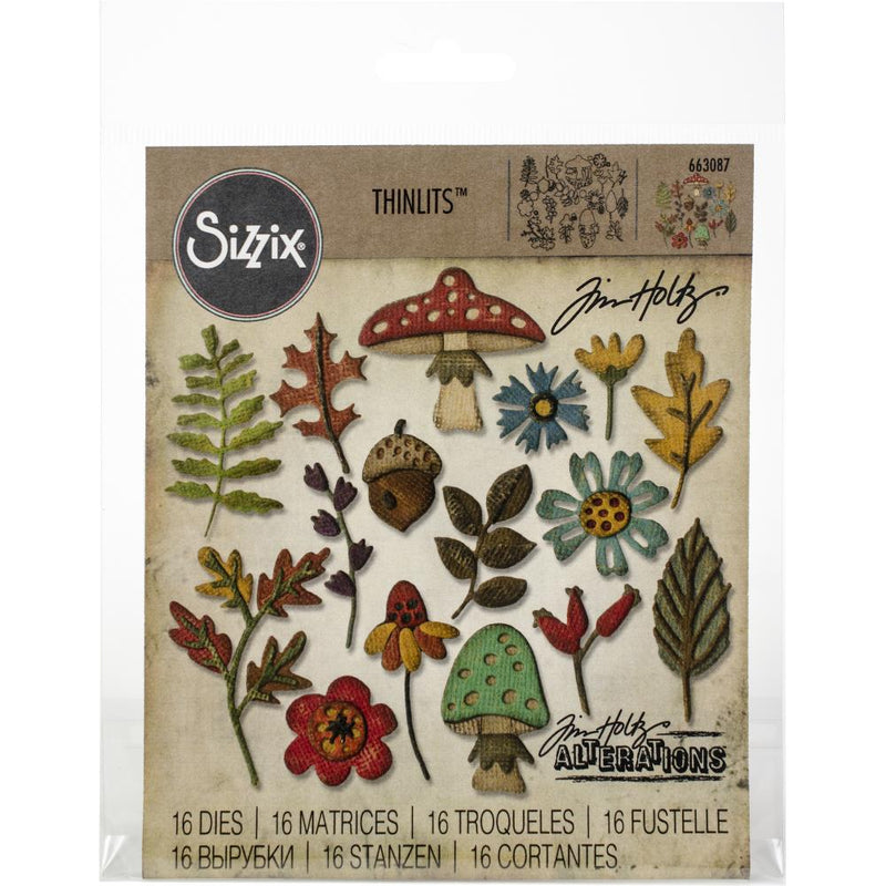 Sizzix Thinlits Die Set - Funky Foilage, 663087 by: Tim Holtz