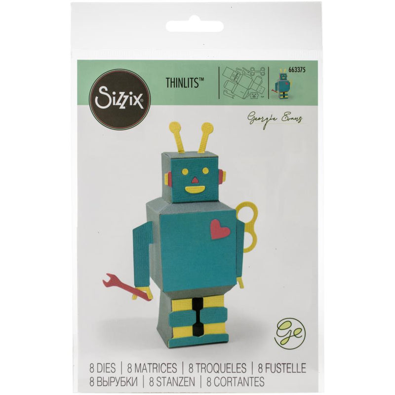 Sizzix Thinlits Die Set - 3-D Robot, 663375 by: Georgie Evans