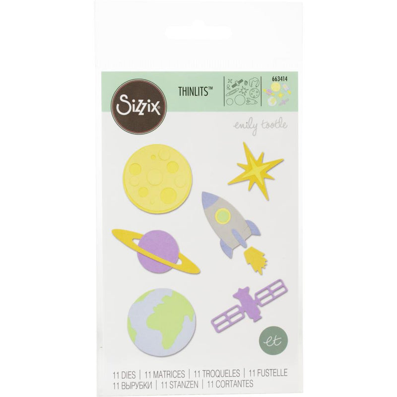 Sizzix Thinlits Die Set 11Pc - Space, 663414